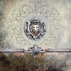 Трафарет - Путь Изобилия круг - Фотография интерьере 2